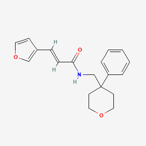 (E)-3-(furan-3-yl)-N-((4-phenyltetrahydro-2H-pyran-4-yl)methyl)acrylamide