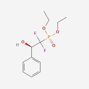 molecular formula C12H17F2O4P B2591440 Diethyl (1,1-difluoro-2-hydroxy-2-phenylethyl)phosphonate CAS No. 83567-77-5