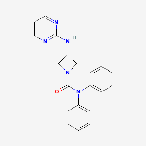 N,N-diphenyl-3-(pyrimidin-2-ylamino)azetidine-1-carboxamide