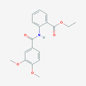molecular formula C18H19NO5 B259145 Ethyl 2-[(3,4-dimethoxybenzoyl)amino]benzoate 