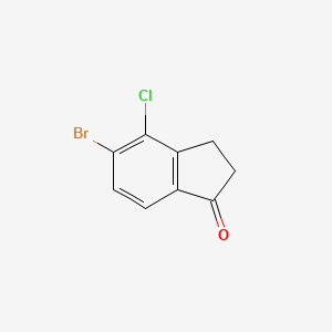 molecular formula C9H6BrClO B2591453 5-溴-4-氯-2,3-二氢-1H-茚满-1-酮 CAS No. 1273608-49-3