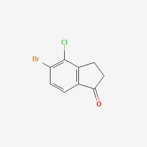 molecular formula C9H6BrClO B2591453 5-Bromo-4-cloro-2,3-dihidro-1H-inden-1-ona CAS No. 1273608-49-3