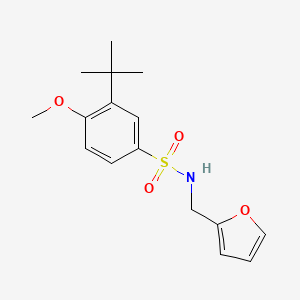 molecular formula C16H21NO4S B2591457 3-terc-butil-N-(furan-2-ilmetil)-4-metoxibencenosulfonamida CAS No. 898653-77-5