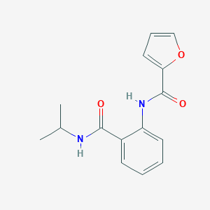 molecular formula C15H16N2O3 B259146 N-{2-[(isopropylamino)carbonyl]phenyl}-2-furamide 