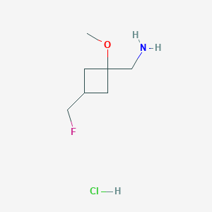 [3-(Fluoromethyl)-1-methoxycyclobutyl]methanamine;hydrochloride