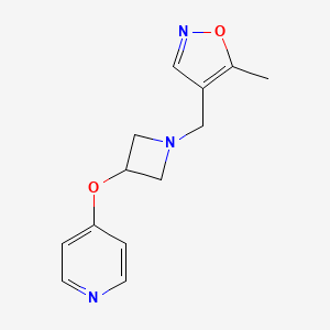 5-Methyl-4-[(3-pyridin-4-yloxyazetidin-1-yl)methyl]-1,2-oxazole