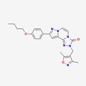 9-(4-butoxyphenyl)-2-((3,5-dimethylisoxazol-4-yl)methyl)pyrazolo[1,5-a][1,2,4]triazolo[3,4-c]pyrazin-3(2H)-one