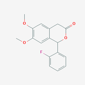molecular formula C17H15FO4 B259148 1-(2-Fluorophenyl)-6,7-dimethoxy-1,4-dihydroisochromen-3-one 
