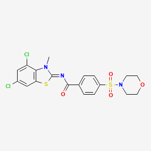 molecular formula C19H17Cl2N3O4S2 B2591481 (Z)-N-(4,6-dichloro-3-methylbenzo[d]thiazol-2(3H)-ylidene)-4-(morpholinosulfonyl)benzamide CAS No. 851080-39-2