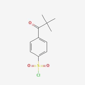 molecular formula C11H13ClO3S B2591488 4-(2,2-Dimethylpropanoyl)benzene-1-sulfonyl chloride CAS No. 1384429-64-4