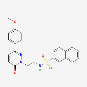 molecular formula C23H21N3O4S B2591498 N-(2-(3-(4-methoxyphenyl)-6-oxopyridazin-1(6H)-yl)ethyl)naphthalene-2-sulfonamide CAS No. 923186-48-5
