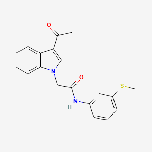 2-(3-acetyl-1H-indol-1-yl)-N-(3-(methylthio)phenyl)acetamide