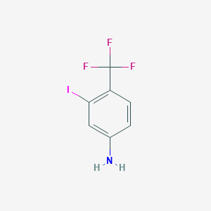 molecular formula C7H5F3IN B2591505 3-碘-4-(三氟甲基)苯胺 CAS No. 1261622-18-7