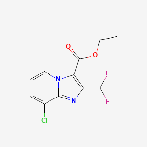 molecular formula C11H9ClF2N2O2 B2591512 Ethyl 8-chloro-2-(difluoromethyl)imidazo[1,2-a]pyridine-3-carboxylate CAS No. 2451256-47-4