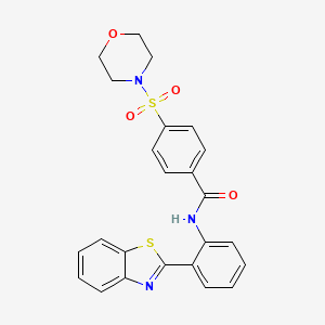 molecular formula C24H21N3O4S2 B2591517 N-[2-(1,3-benzothiazol-2-yl)phenyl]-4-(morpholin-4-ylsulfonyl)benzamide CAS No. 307326-05-2