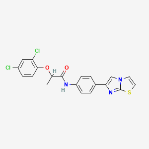 2-(2,4-dichlorophenoxy)-N-(4-(imidazo[2,1-b]thiazol-6-yl)phenyl)propanamide