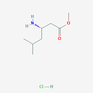 molecular formula C8H18ClNO2 B2591521 methyl (3S)-3-amino-5-methylhexanoate hydrochloride CAS No. 96386-93-5