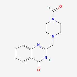 4-[(4-Hydroxyquinazolin-2-yl)methyl]piperazine-1-carbaldehyde