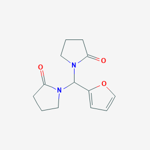 molecular formula C13H16N2O3 B259153 1-[2-Furyl(2-oxo-1-pyrrolidinyl)methyl]-2-pyrrolidinone 