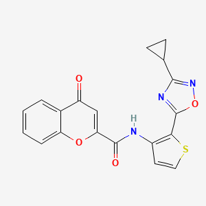 N-(2-(3-cyclopropyl-1,2,4-oxadiazol-5-yl)thiophen-3-yl)-4-oxo-4H-chromene-2-carboxamide
