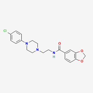N-(2-(4-(4-chlorophenyl)piperazin-1-yl)ethyl)benzo[d][1,3]dioxole-5-carboxamide