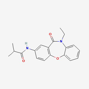 molecular formula C19H20N2O3 B2591543 N-(10-ethyl-11-oxo-10,11-dihydrodibenzo[b,f][1,4]oxazepin-2-yl)isobutyramide CAS No. 922108-25-6