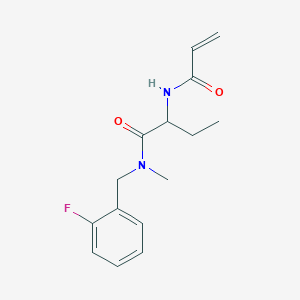 molecular formula C15H19FN2O2 B2591546 N-[(2-Fluorophenyl)methyl]-N-methyl-2-(prop-2-enoylamino)butanamide CAS No. 2305269-42-3
