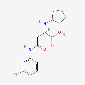 4-(3-Chloroanilino)-2-(cyclopentylamino)-4-oxobutanoic acid