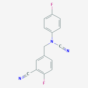 (3-Cyano-4-fluorophenyl)methyl-(4-fluorophenyl)cyanamide