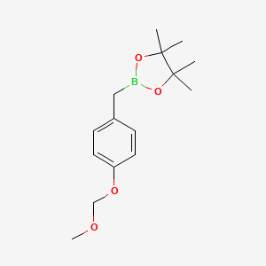 2-[[4-(Methoxymethoxy)phenyl]methyl]-4,4,5,5-tetramethyl-1,3,2-dioxaborolane