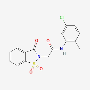 N-(5-chloro-2-methylphenyl)-2-(1,1-dioxido-3-oxo-1,2-benzothiazol-2(3H)-yl)acetamide