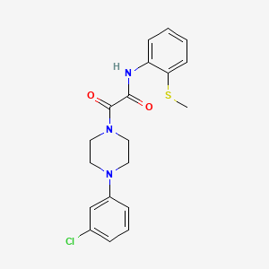 2-(4-(3-chlorophenyl)piperazin-1-yl)-N-(2-(methylthio)phenyl)-2-oxoacetamide