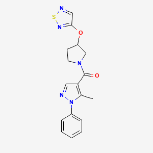 (3-((1,2,5-thiadiazol-3-yl)oxy)pyrrolidin-1-yl)(5-methyl-1-phenyl-1H-pyrazol-4-yl)methanone