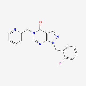 1-(2-fluorobenzyl)-5-(pyridin-2-ylmethyl)-1H-pyrazolo[3,4-d]pyrimidin-4(5H)-one