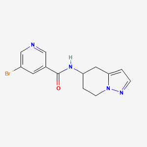 molecular formula C13H13BrN4O B2591587 5-溴-N-(4,5,6,7-四氢吡唑并[1,5-a]吡啶-5-基)烟酰胺 CAS No. 2034587-56-7