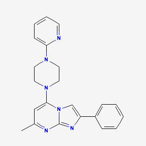 7-Methyl-2-phenyl-5-[4-(2-pyridinyl)piperazino]imidazo[1,2-a]pyrimidine