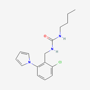 molecular formula C16H20ClN3O B2591592 N-butyl-N'-[2-chloro-6-(1H-pyrrol-1-yl)benzyl]urea CAS No. 866010-58-4