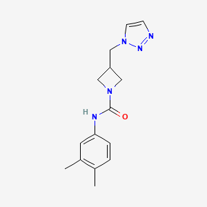 N-(3,4-Dimethylphenyl)-3-(triazol-1-ylmethyl)azetidine-1-carboxamide