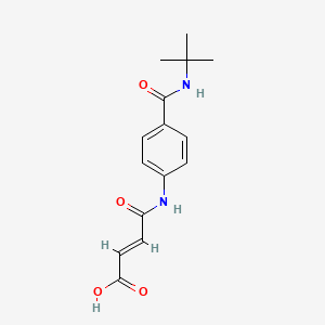 molecular formula C15H18N2O4 B2591606 (E)-4-{4-[(叔丁基氨基)羰基]苯胺基}-4-氧代-2-丁烯酸 CAS No. 940453-79-2