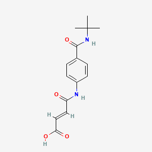 molecular formula C15H18N2O4 B2591606 (E)-4-{4-[(叔丁基氨基)羰基]苯氨基}-4-氧代-2-丁烯酸 CAS No. 940453-79-2