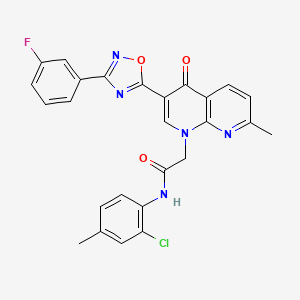 N-[1-(3,4-dimethoxyphenyl)ethyl]-2,8-dimethyl-4,5-dihydrofuro[3,2-e][1,3]benzothiazole-7-carboxamide
