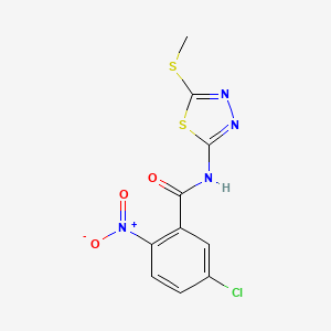 5-chloro-N-(5-methylsulfanyl-1,3,4-thiadiazol-2-yl)-2-nitrobenzamide