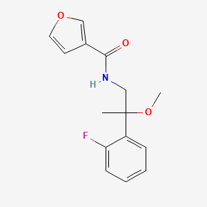 molecular formula C15H16FNO3 B2591633 N-(2-(2-氟苯基)-2-甲氧基丙基)呋喃-3-甲酰胺 CAS No. 1797184-10-1