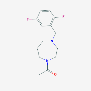 molecular formula C15H18F2N2O B2591644 1-[4-[(2,5-Difluorophenyl)methyl]-1,4-diazepan-1-yl]prop-2-en-1-one CAS No. 2361638-01-7