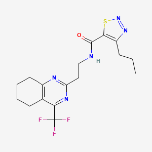 molecular formula C17H20F3N5OS B2591649 4-propyl-N-(2-(4-(trifluoromethyl)-5,6,7,8-tetrahydroquinazolin-2-yl)ethyl)-1,2,3-thiadiazole-5-carboxamide CAS No. 1396863-15-2
