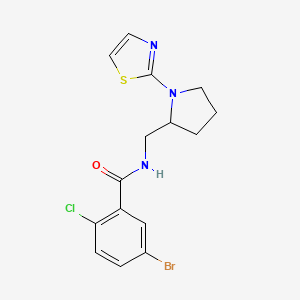 5-bromo-2-chloro-N-((1-(thiazol-2-yl)pyrrolidin-2-yl)methyl)benzamide