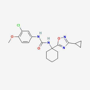 1-(3-Chloro-4-methoxyphenyl)-3-(1-(3-cyclopropyl-1,2,4-oxadiazol-5-yl)cyclohexyl)urea