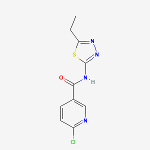 6-chloro-N-(5-ethyl-1,3,4-thiadiazol-2-yl)pyridine-3-carboxamide