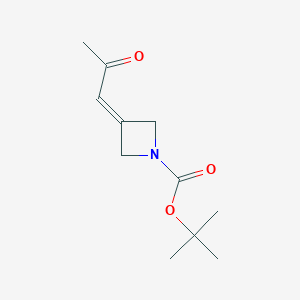 molecular formula C11H17NO3 B2591696 tert-Butyl 3-(2-oxopropylidene)azetidine-1-carboxylate CAS No. 1359655-71-2