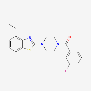 molecular formula C20H20FN3OS B2591700 (4-(4-乙基苯并[d]噻唑-2-基)哌嗪-1-基)(3-氟苯基)甲苯酮 CAS No. 897476-12-9
